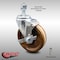 Service Caster 5 Inch SS High Temp Phenolic Wheel Swivel 1/2 Inch Threaded Stem Caster with Brake SCC-SSTS20S514-PHSHT-TLB-121315 - alternate 1